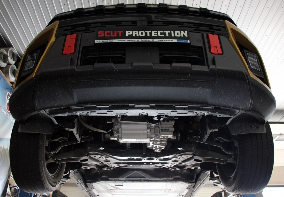 Steel skid plate for KGM Musso EV 