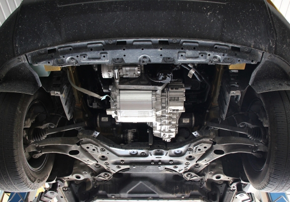 Steel skid plate for KGM Musso EV 