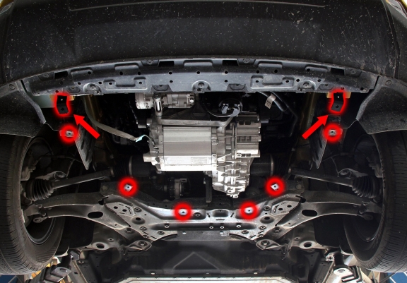 Steel skid plate for KGM Musso EV 