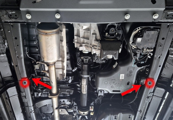 Aluminum differential skid plate for Toyota Hilux