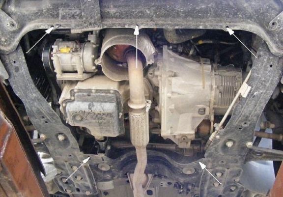 Steel skid plate for the protection of the engine and the gearbox for Peugeot Expert
