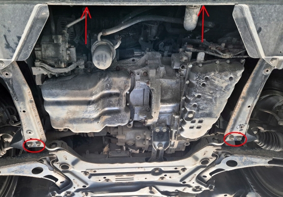 Aluminum skid plate for Mitsubishi Eclipse Cross