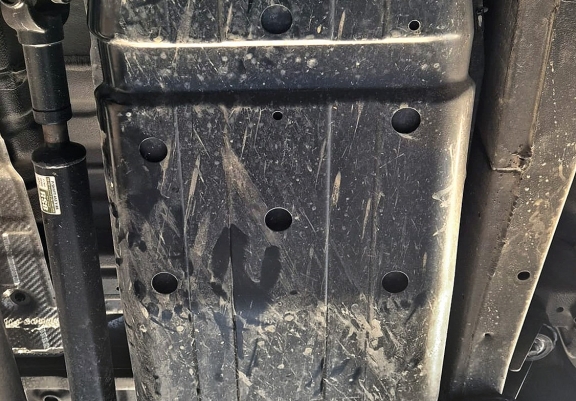 Steel fuel tank skid plate  for KGM Musso