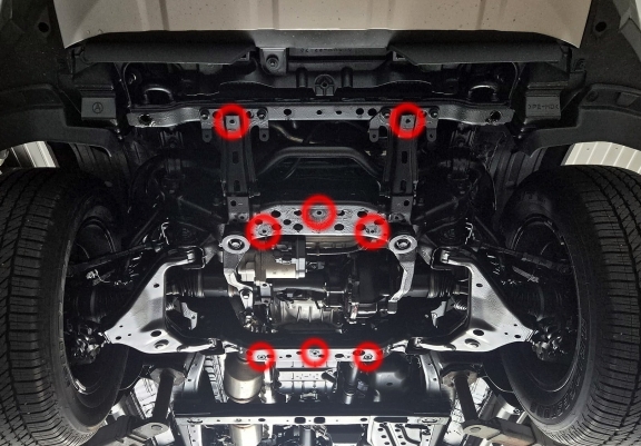 Aluminum skid plate for Toyota Hilux