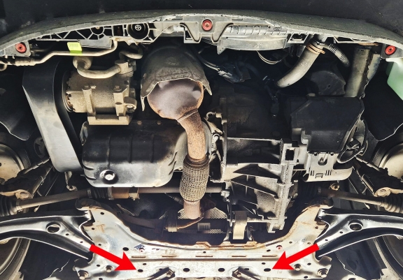 Steel skid plate for Ford KA+