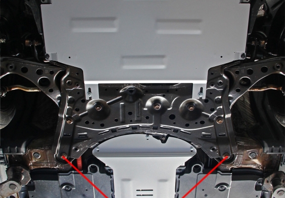 Aluminum skid plate for Toyota Prius