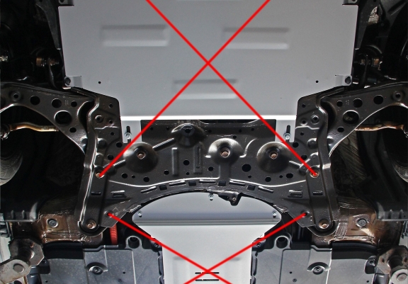 Aluminum catalytic converter plate/cat lock for Toyota Prius