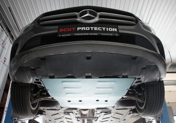 Aluminum skid plate for Mercedes GLA