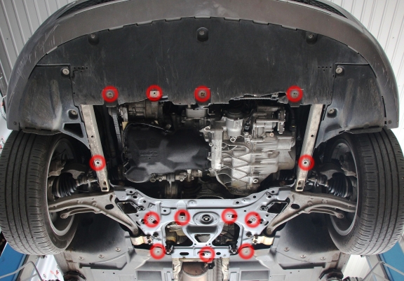 Aluminum skid plate for Mercedes GLA